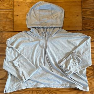 Athleta Light Gray Hoodie Sweatshirt